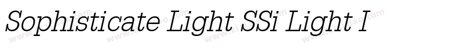 Sophisticate Light SSi Light Italic字体转换